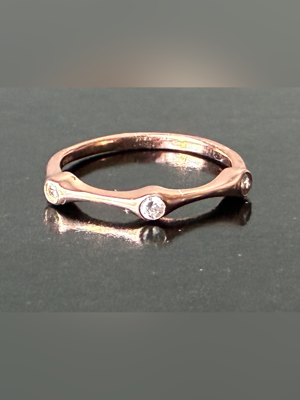 Sterling Silver 925 Rose Gold Tone Sz 7